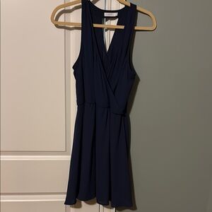 Elegant Navy Sleeveless Dress